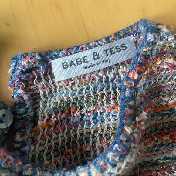 Babe & Tess baby woven multicolor sweater shirt. High end Italian brand. - Picture 2 of 6
